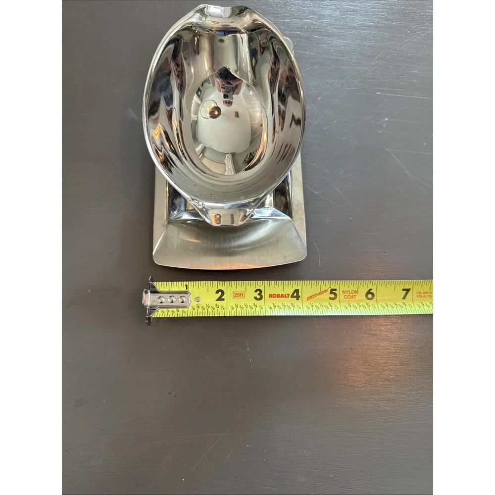 MCM Stainless Steel‎ Gravy Boat Under Plate Vtg Vibes Small Elegant Holiday